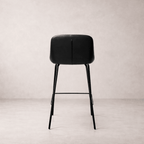 StoolPetra Leather Counter Stool, Black - Dekor Butik