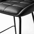 StoolPetra Leather Counter Stool, Black - Dekor Butik
