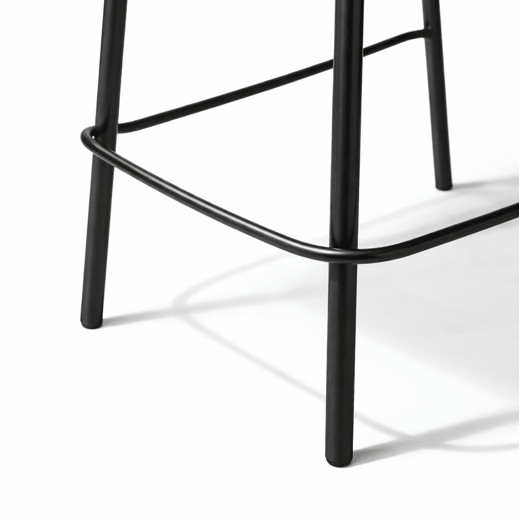StoolPetra Leather Counter Stool, Black - Dekor Butik