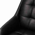 Petra Leather Dining Chair, Black - Dekor Butik