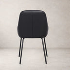 Petra Leather Dining Chair, Black - Dekor Butik