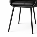 Petra Leather Dining Chair, Black - Dekor Butik