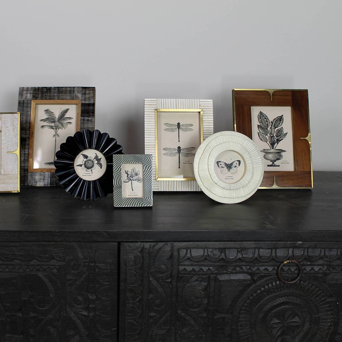 Picture Frame, Wood & Brass 4x6 - Dekor Butik