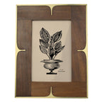 Picture Frame, Wood & Brass 4x6 - Dekor Butik