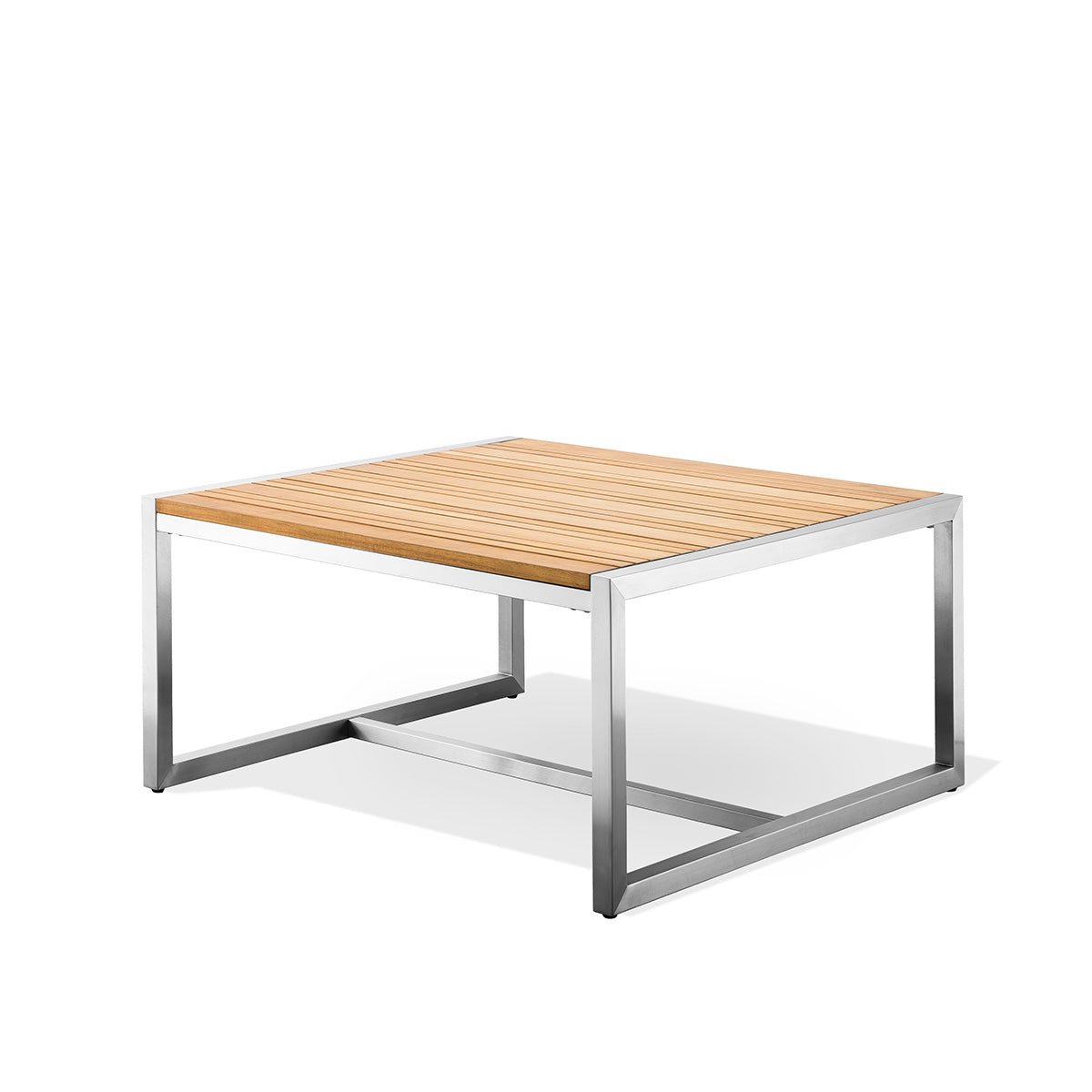 ChairPine Stainless Steel & Teak Outdoor Sling 2 Chairs Bistro Set - Dekor Butik