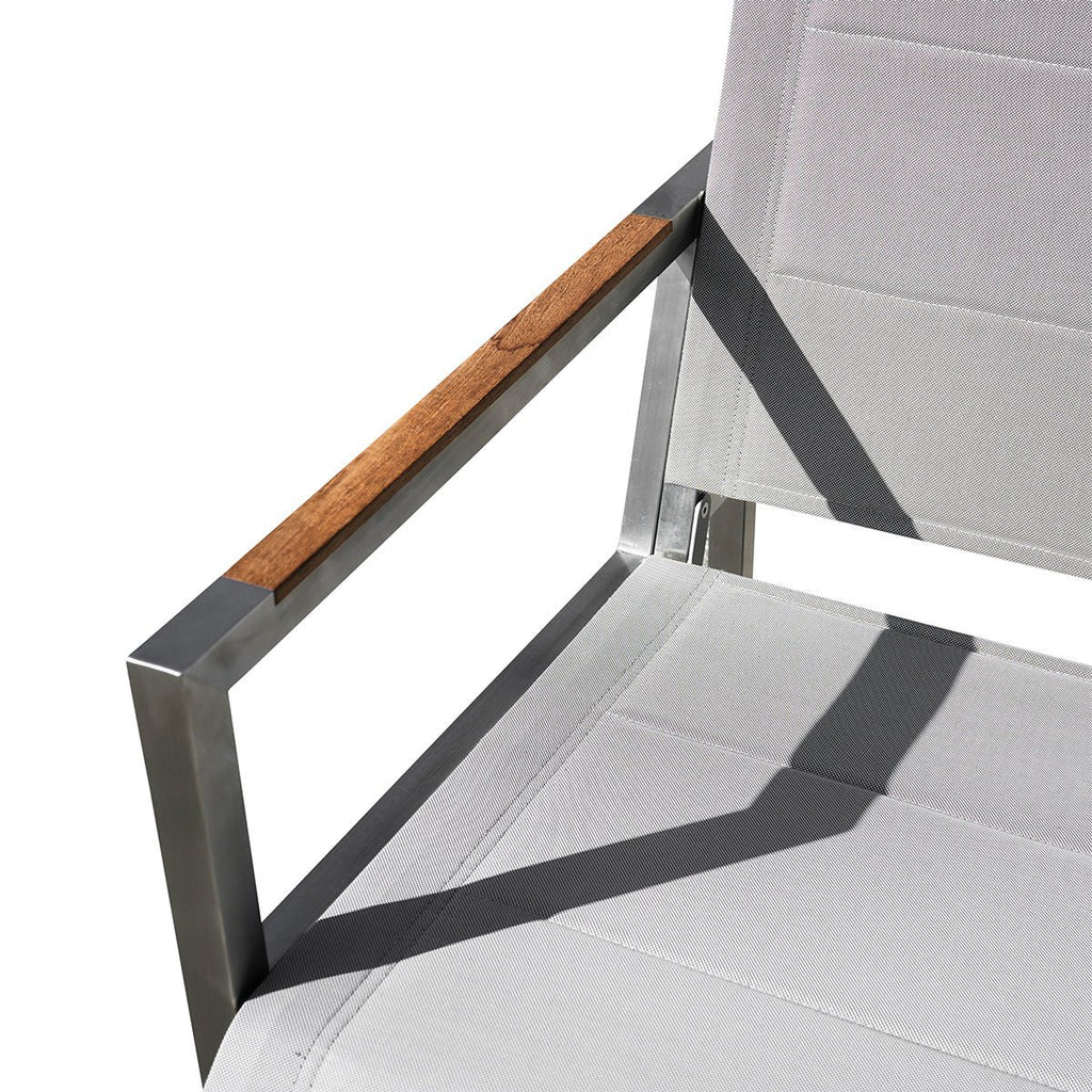 ChairPine Stainless Steel & Teak Outdoor Sling Chair - Dekor Butik