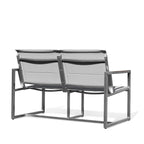 LoveaseatPine Stainless Steel & Teak Outdoor Sling Loveseat - Dekor Butik