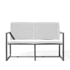 LoveaseatPine Stainless Steel & Teak Outdoor Sling Loveseat - Dekor Butik