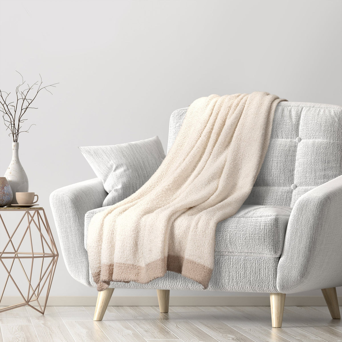 Throw BlanketsPlush Soft Acrylic Throw Blanket 51"x 67" - Dekor Butik