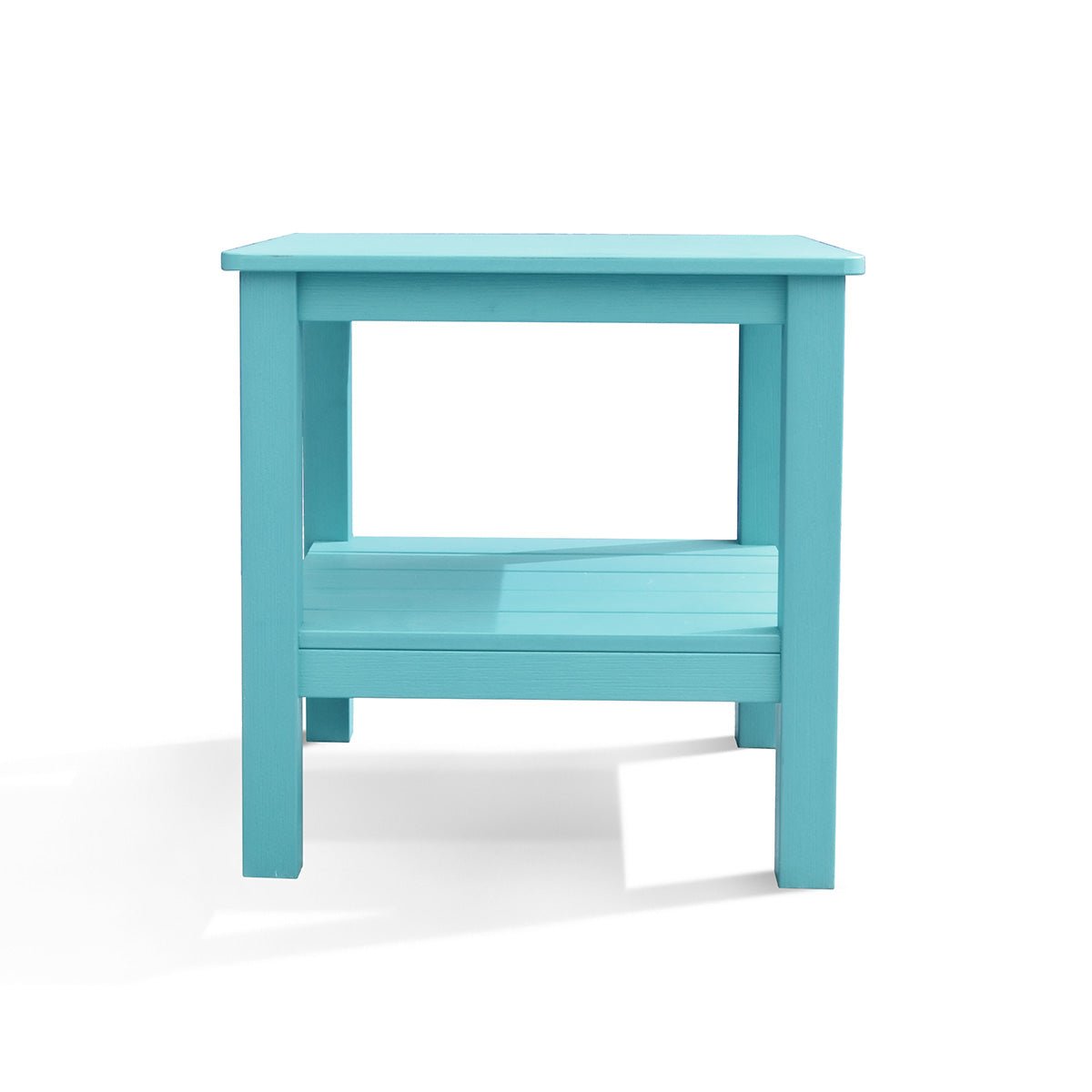 end tablesPolymer Outdoor End Table with Shelf - Dekor Butik