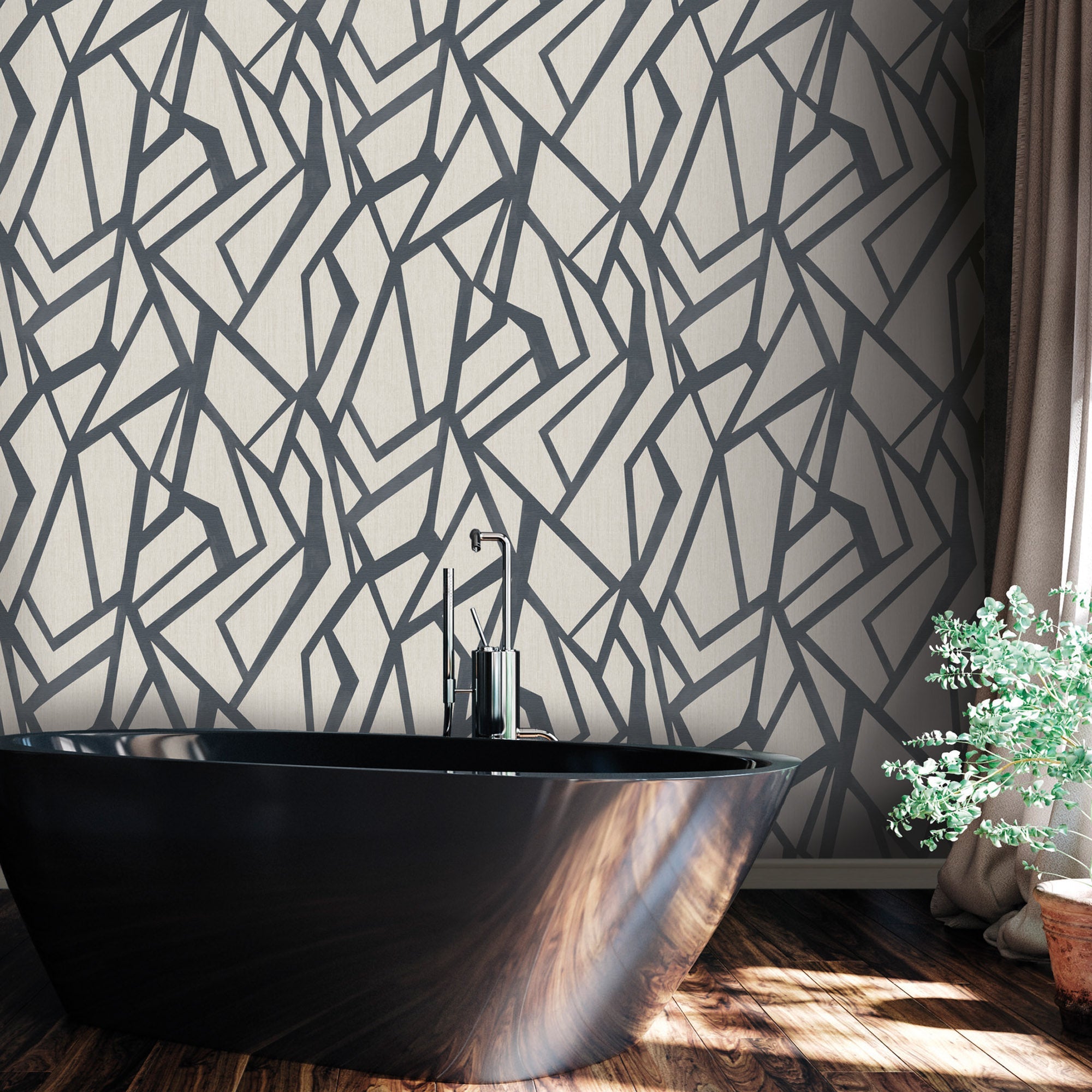 WallpaperRaised Geometric Wallpaper - Dekor Butik