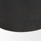 Rashama Dark Brown Wood Stacked Geometric Round Accent Table - Dekor Butik