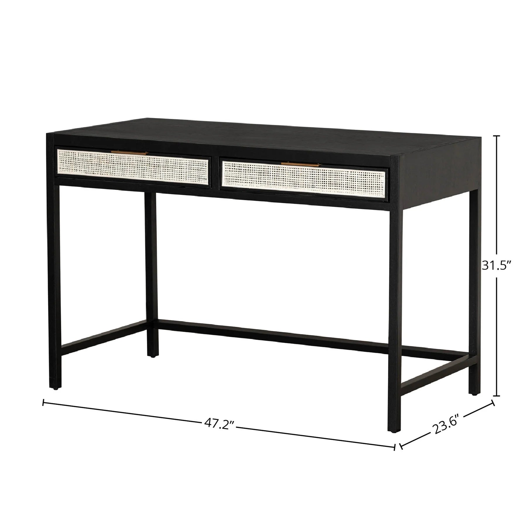 Rattan Desk - Ebony - Dekor Butik
