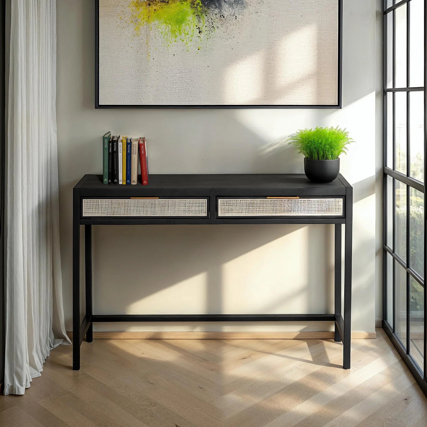 Rattan Desk - Ebony - Dekor Butik