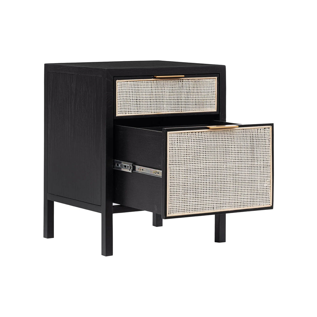Rattan Filing Cabinet - Ebony - Dekor Butik