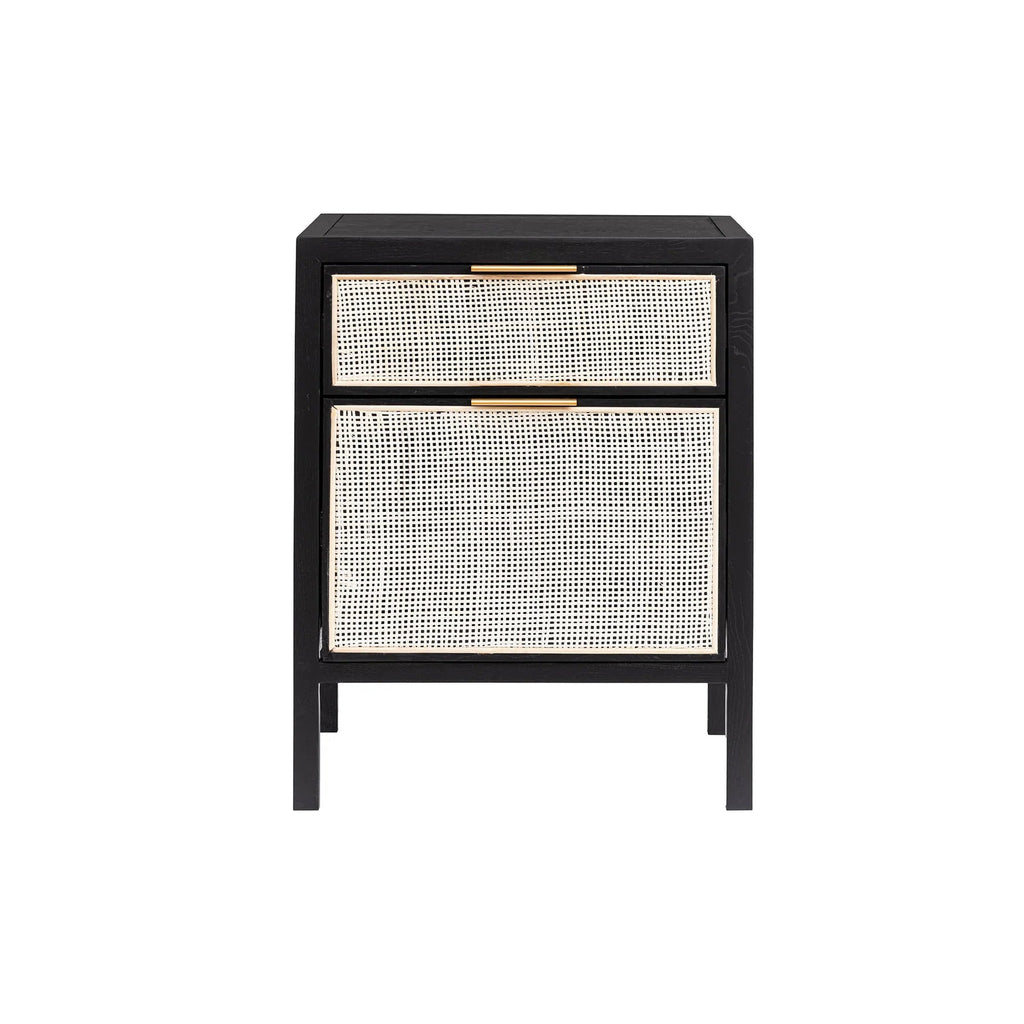 Rattan Filing Cabinet - Ebony - Dekor Butik