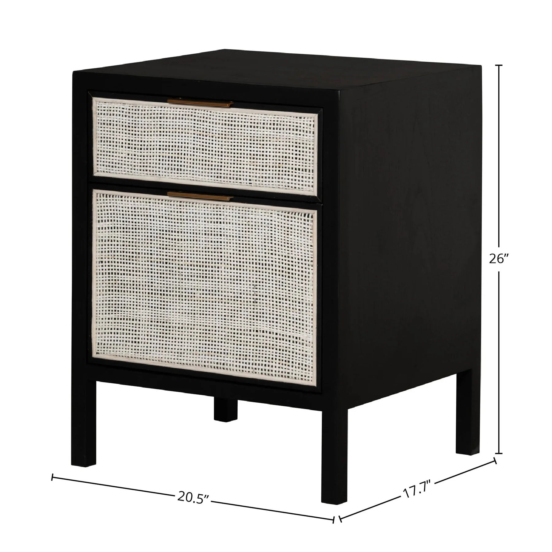 Rattan Filing Cabinet - Ebony - Dekor Butik