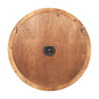 Raul Medium Brown Wood W/ Silver Metal Wall Clock - Dekor Butik