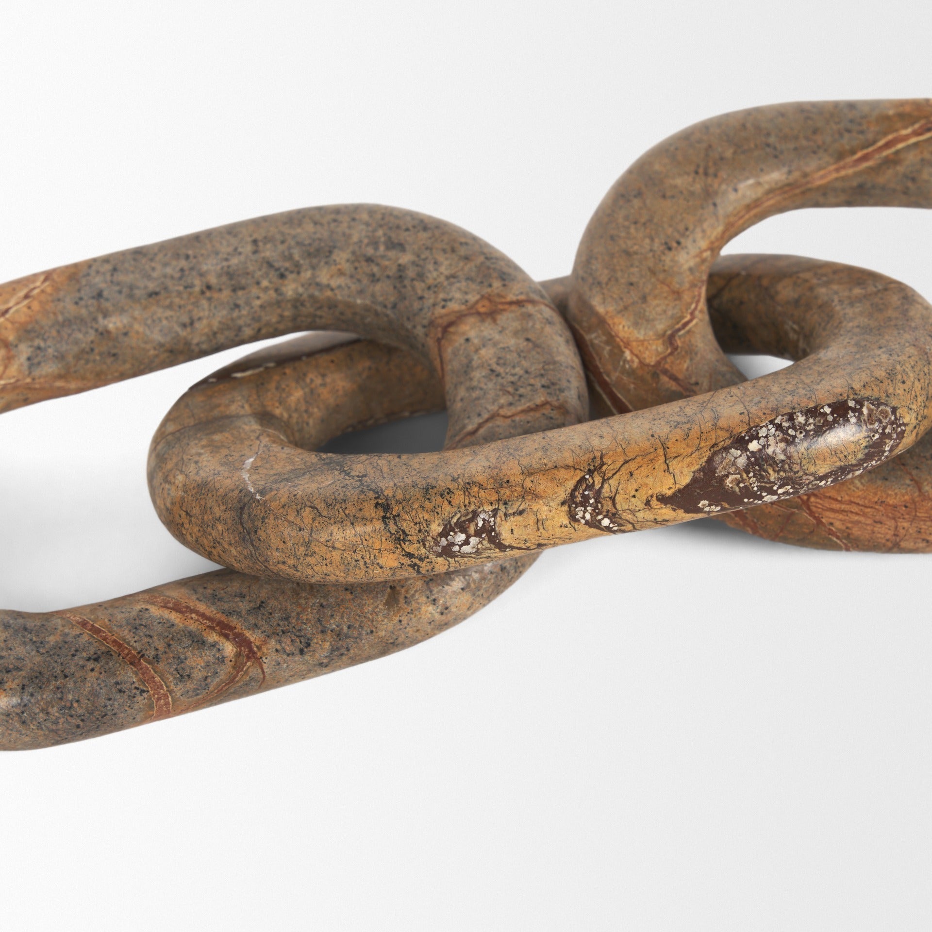 Reinir Red - Brown Marble Chain Link Decorative Object - Dekor Butik