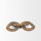 Reinir Red - Brown Marble Chain Link Decorative Object - Dekor Butik