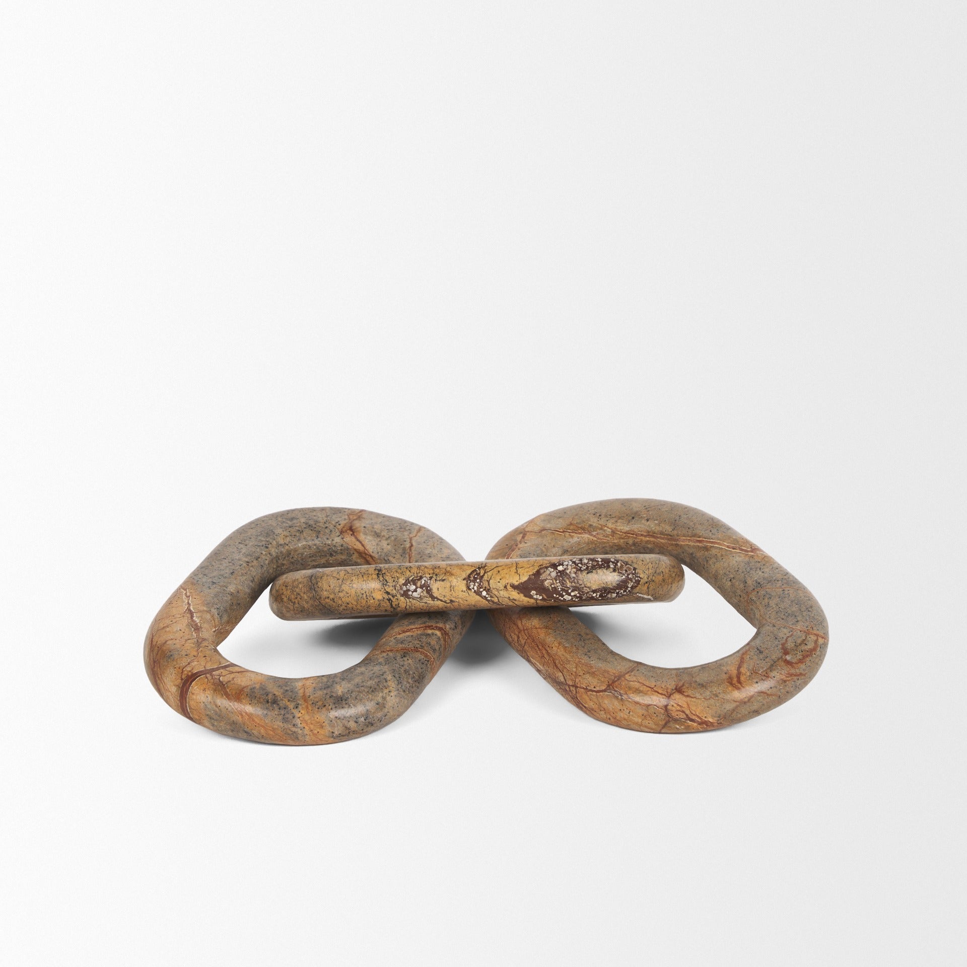Reinir Red - Brown Marble Chain Link Decorative Object - Dekor Butik