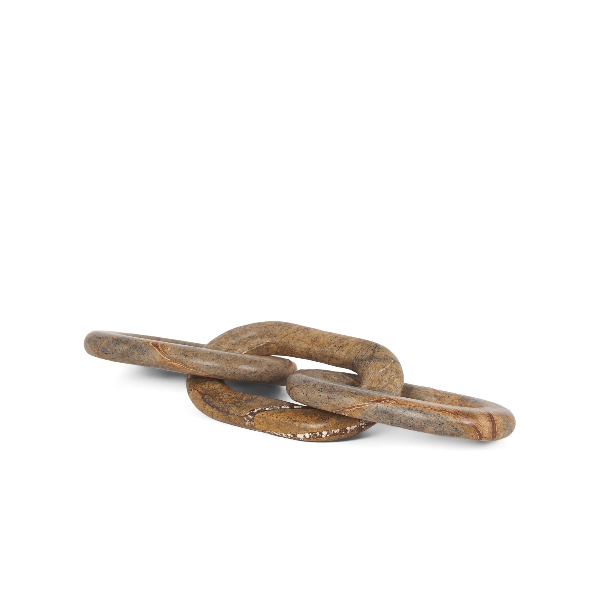 Reinir Red - Brown Marble Chain Link Decorative Object - Dekor Butik