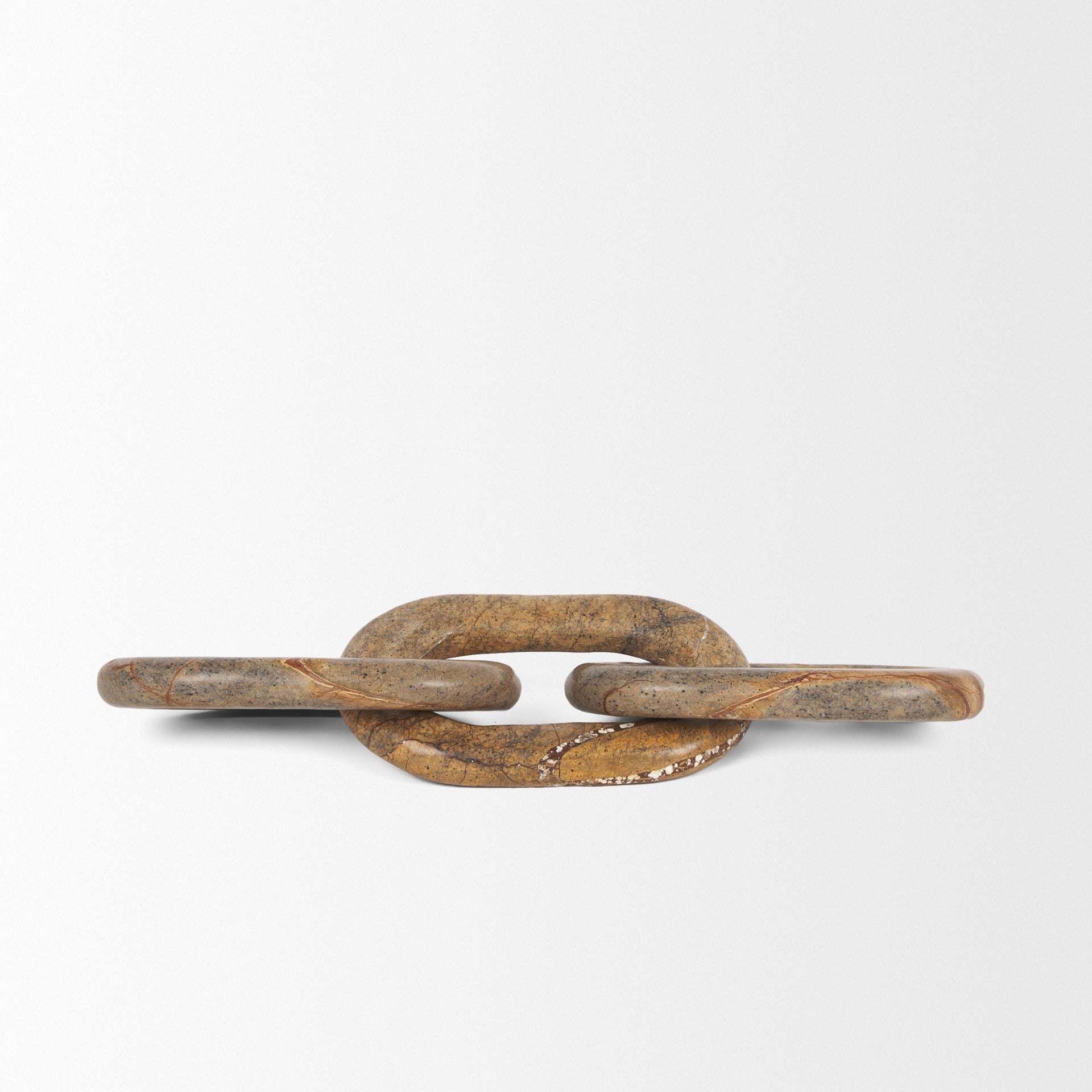 Reinir Red - Brown Marble Chain Link Decorative Object - Dekor Butik