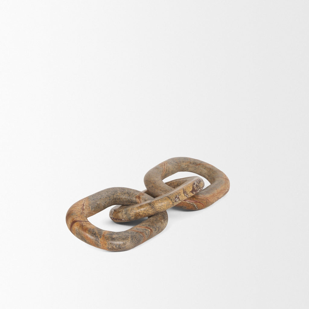 Reinir Red - Brown Marble Chain Link Decorative Object - Dekor Butik