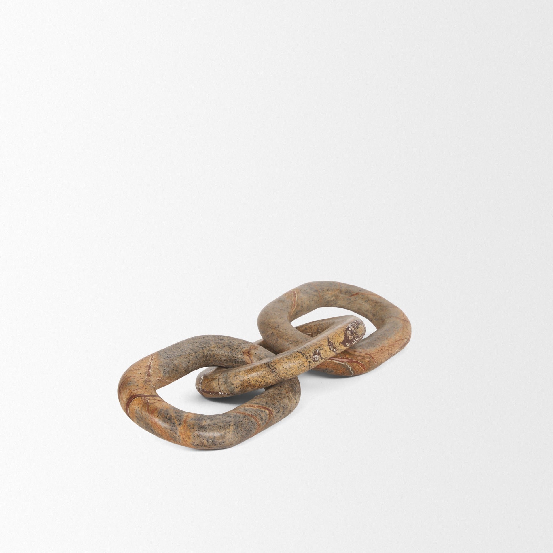 Reinir Red - Brown Marble Chain Link Decorative Object - Dekor Butik
