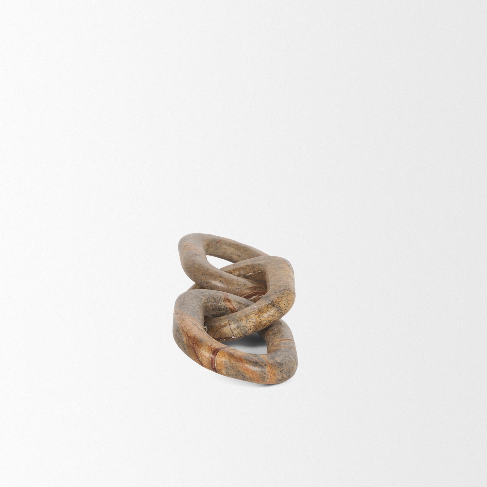 Reinir Red - Brown Marble Chain Link Decorative Object - Dekor Butik