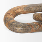 Reinir Red - Brown Marble Chain Link Decorative Object - Dekor Butik