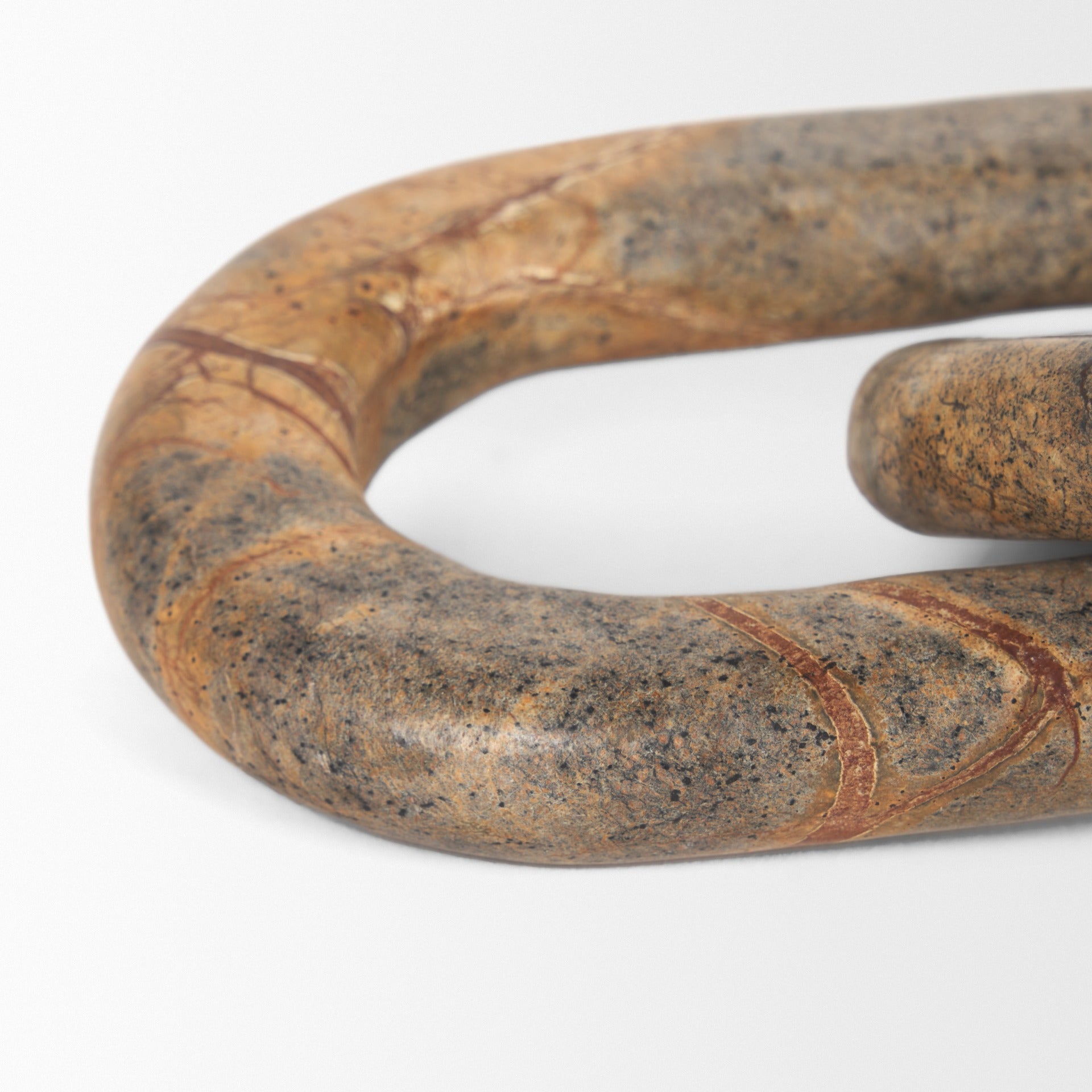 Reinir Red - Brown Marble Chain Link Decorative Object - Dekor Butik