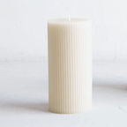 DecorRibbed Pillar Candle - Dekor Butik