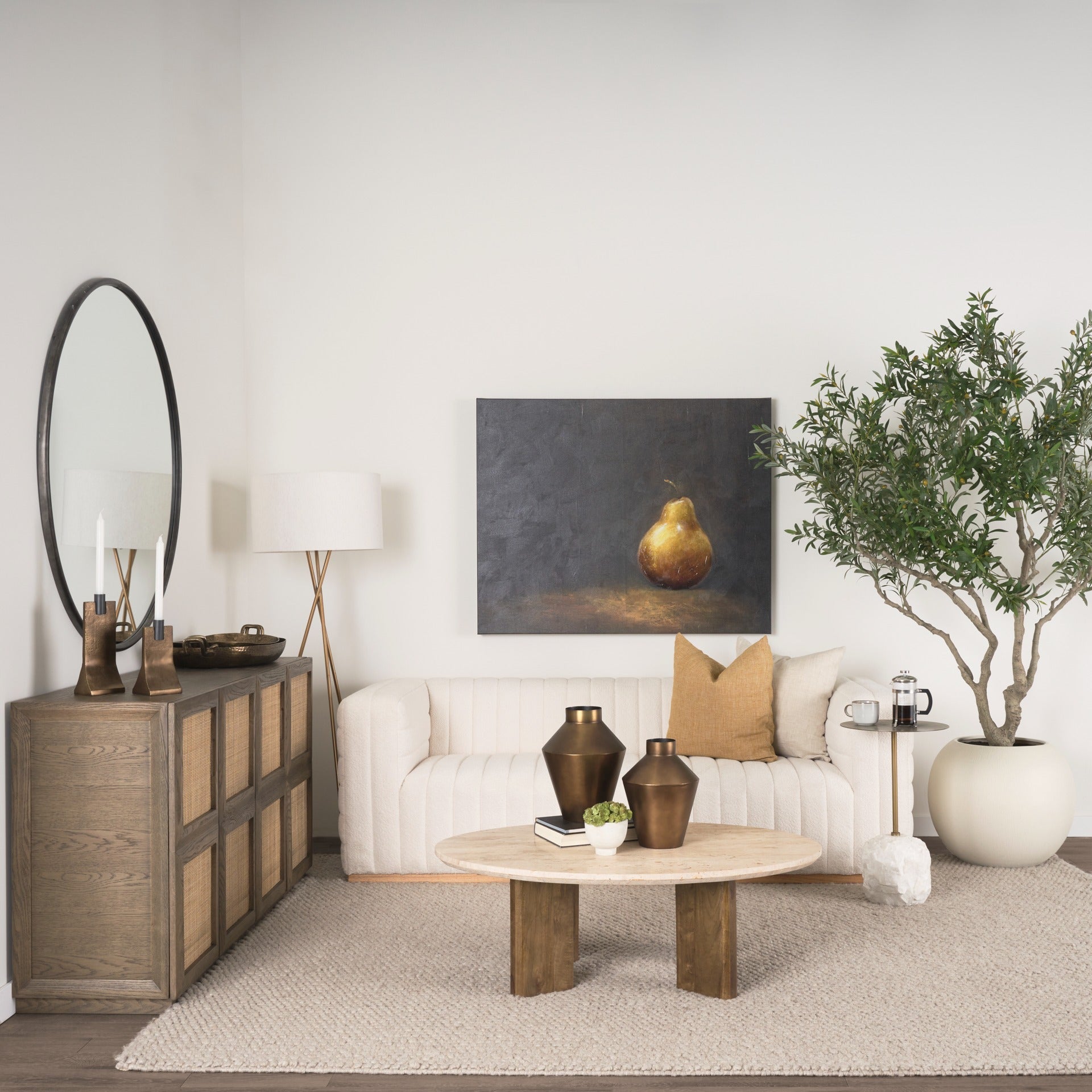 Ricciardo Cream Boucle 3 - Seater Sofa - Dekor Butik