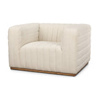 Ricciardo Cream Boucle Upholstered Arm Chair - Dekor Butik