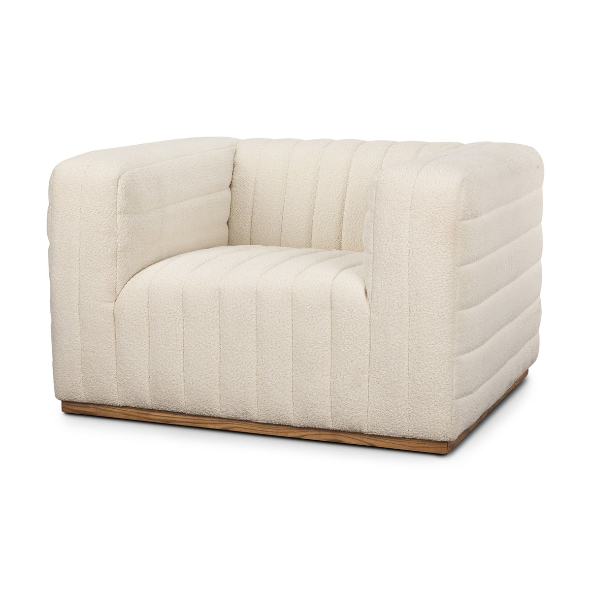 Ricciardo Cream Boucle Upholstered Arm Chair - Dekor Butik