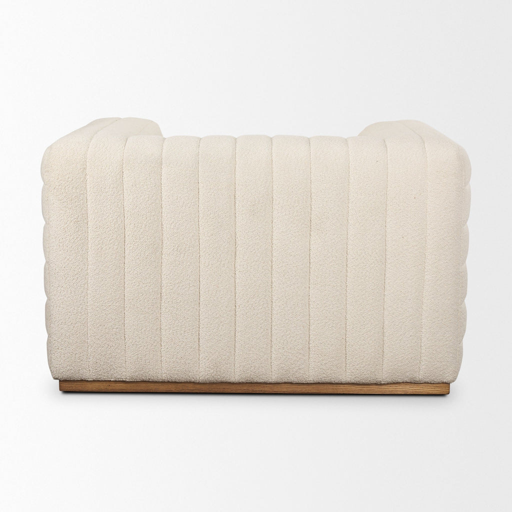 Ricciardo Cream Boucle Upholstered Arm Chair - Dekor Butik