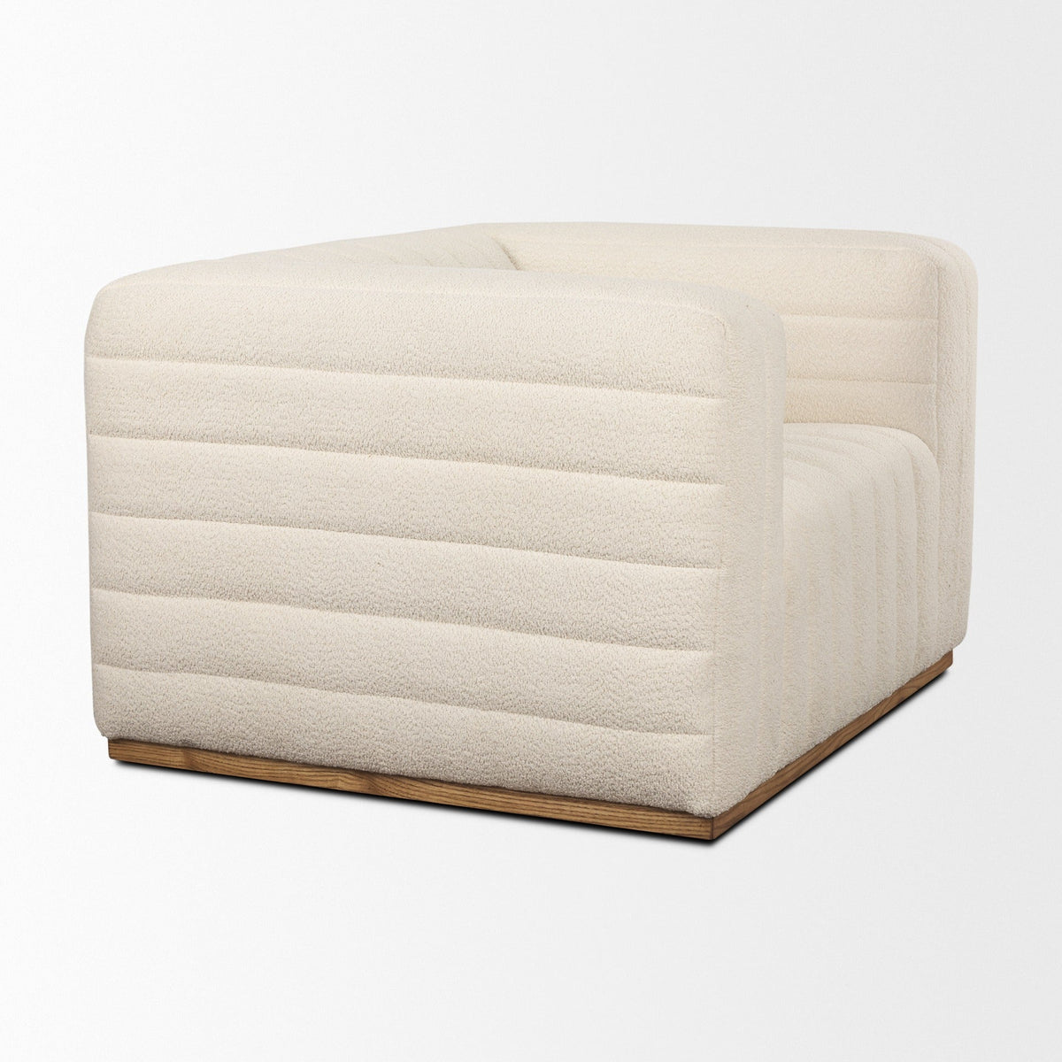 Ricciardo Cream Boucle Upholstered Arm Chair - Dekor Butik