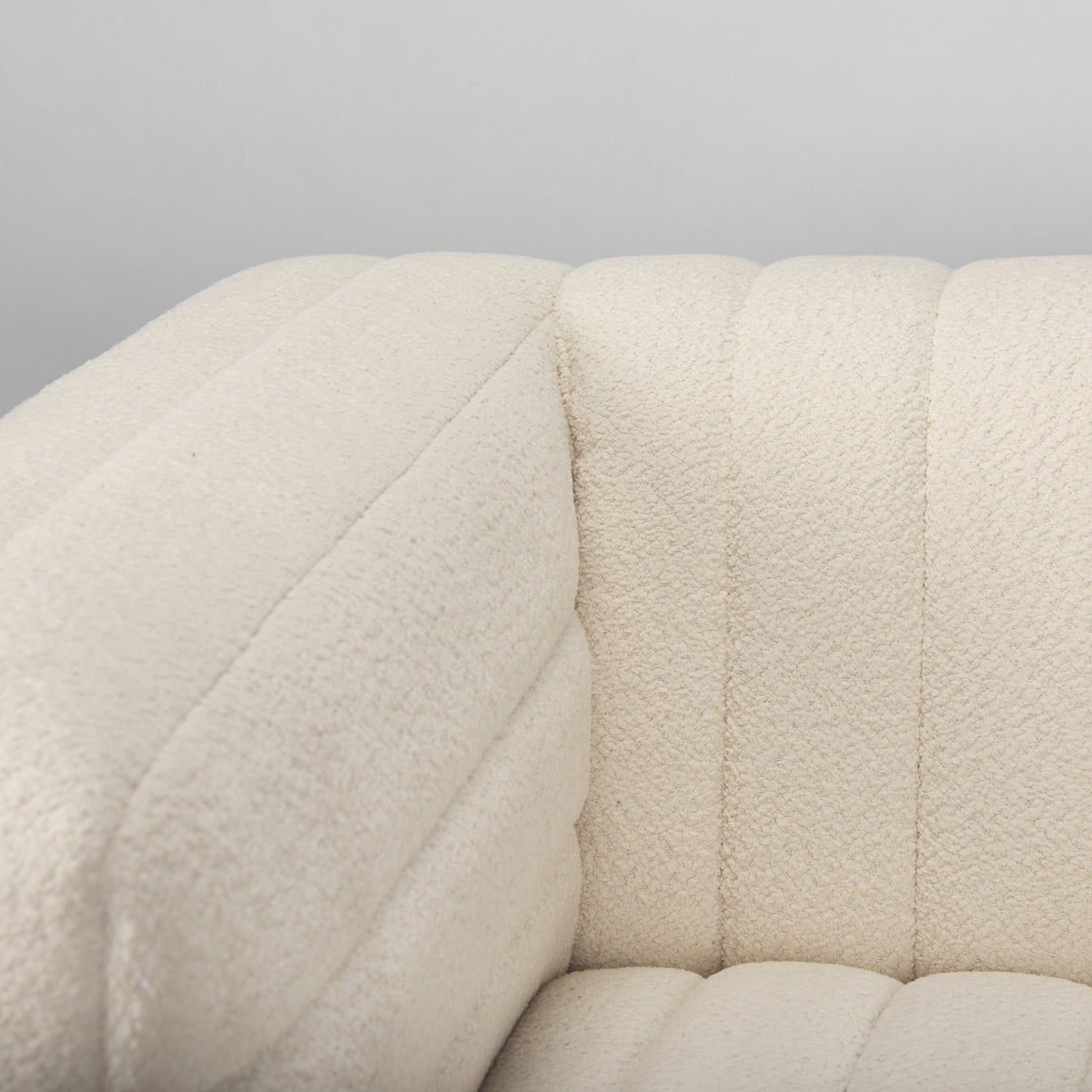 Ricciardo Cream Boucle Upholstered Arm Chair - Dekor Butik