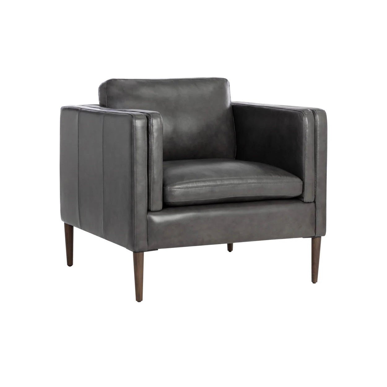FurnitureRichmond Armchair - Charcoal Top Grain Leather - Dekor Butik