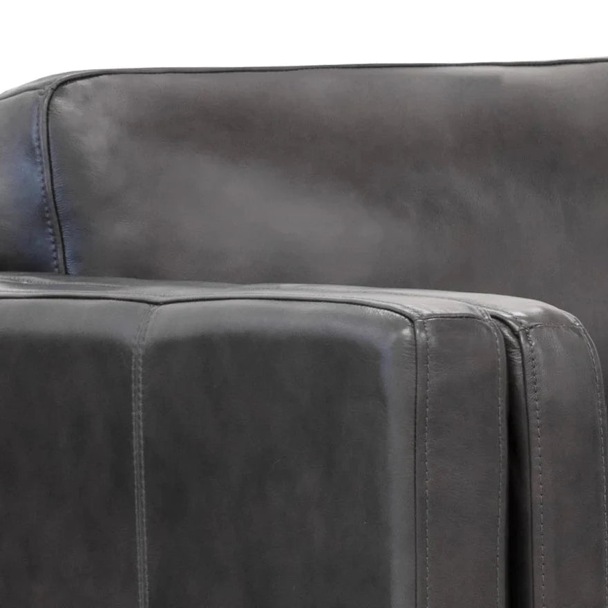 FurnitureRichmond Sofa - Charcoal Top Grain Leather - FLOOR MODEL SALE - PICK UP OR LOCAL DELIVERY ONLY - Dekor Butik