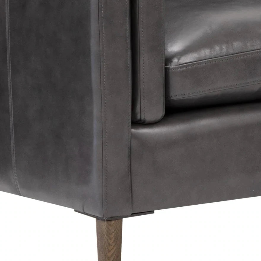 FurnitureRichmond Sofa - Charcoal Top Grain Leather - FLOOR MODEL SALE - PICK UP OR LOCAL DELIVERY ONLY - Dekor Butik