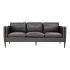 FurnitureRichmond Sofa - Charcoal Top Grain Leather - FLOOR MODEL SALE - PICK UP OR LOCAL DELIVERY ONLY - Dekor Butik
