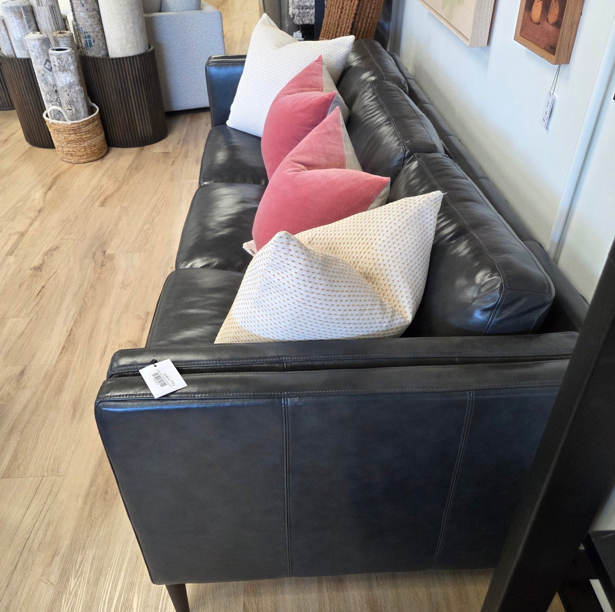 FurnitureRichmond Sofa - Charcoal Top Grain Leather - FLOOR MODEL SALE - PICK UP OR LOCAL DELIVERY ONLY - Dekor Butik