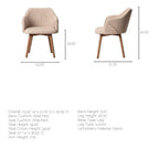 Ronald Fabric Dining Chair - Dekor Butik