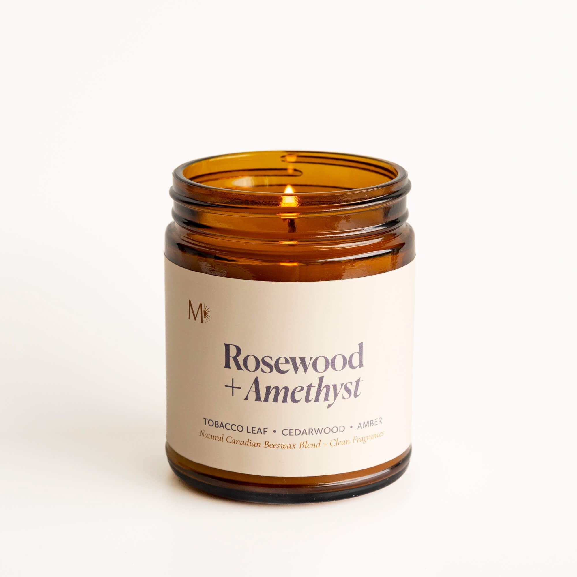 CandlesRosewood + Amethyst Candle - Dekor Butik