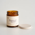 CandlesRosewood + Amethyst Candle - Dekor Butik