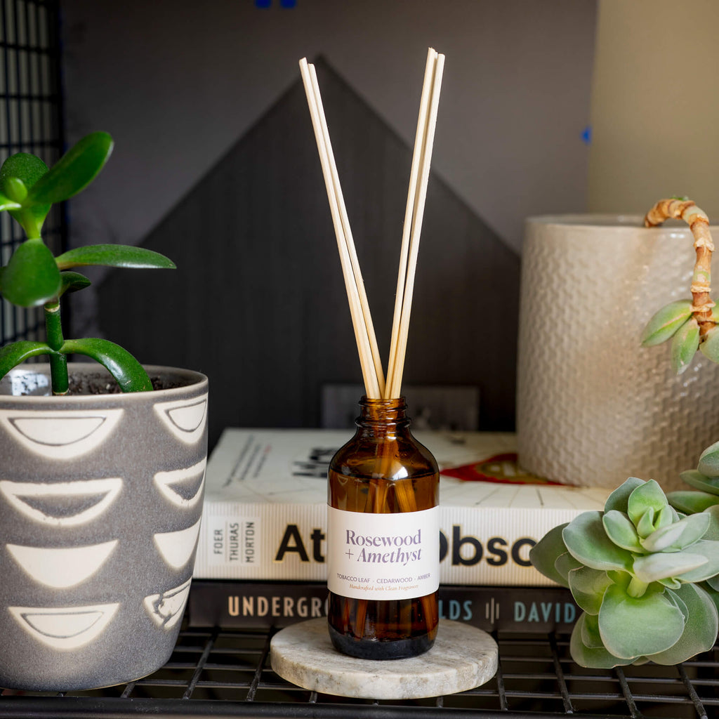 Reed DiffusersRosewood + Amethyst Reed Diffuser - Dekor Butik