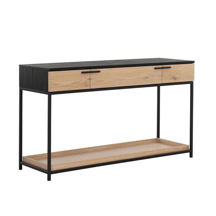 FurnitureRosso Console Table - Matte Black & Light Oak - FLOOR MODEL SALE - Dekor Butik