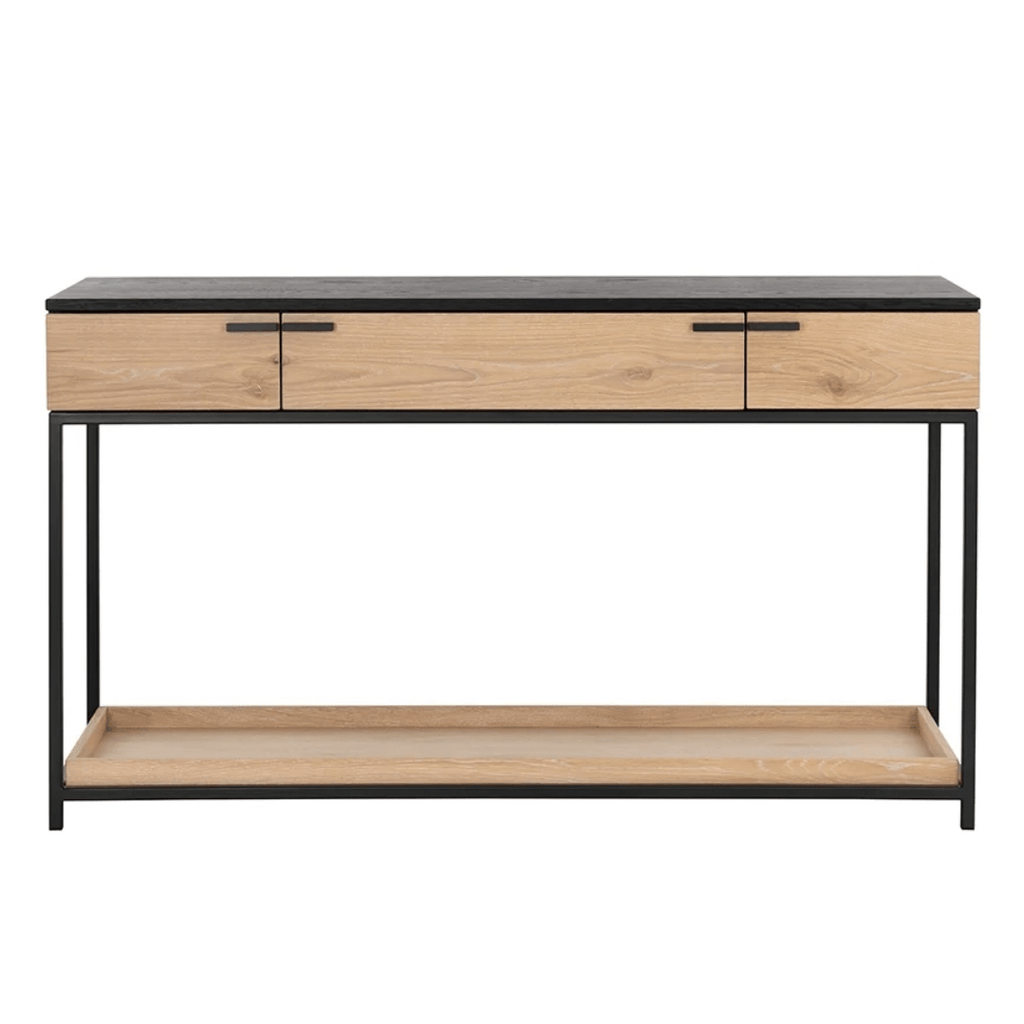 FurnitureRosso Console Table - Matte Black & Light Oak - FLOOR MODEL SALE - Dekor Butik